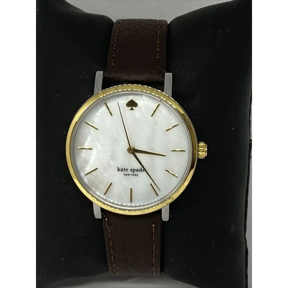 Kate Spade New York 0781 Women Brown Leather White Analog Dial Wrist Watch XX578